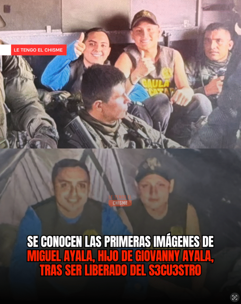 Foto de Miguel Ayala al momento de ser liberado de su secuestro.
