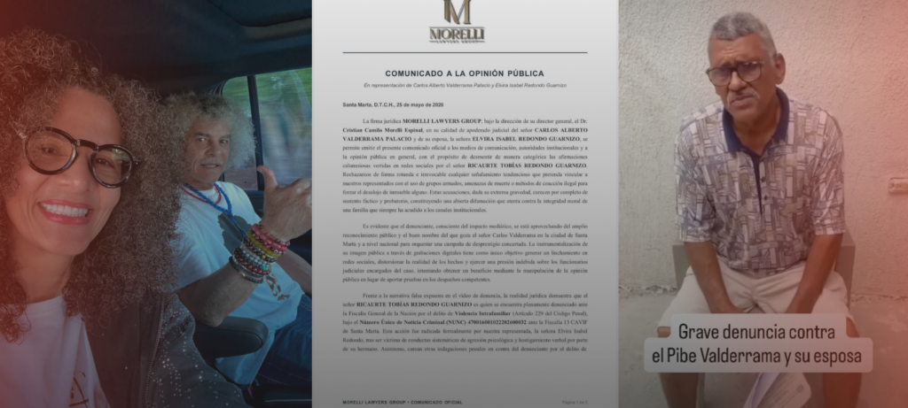 El Pibe Valderrama y su esposa