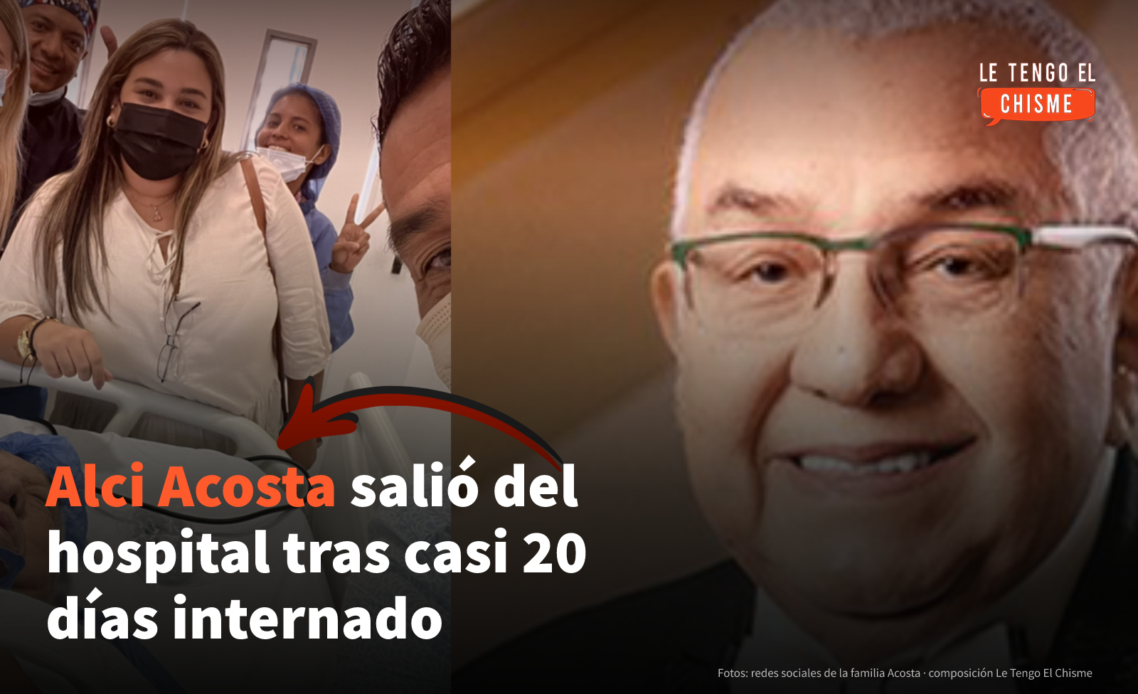 Alci Acosta salió del hospital: el parte de su hijo Checo tras casi 20 días internado