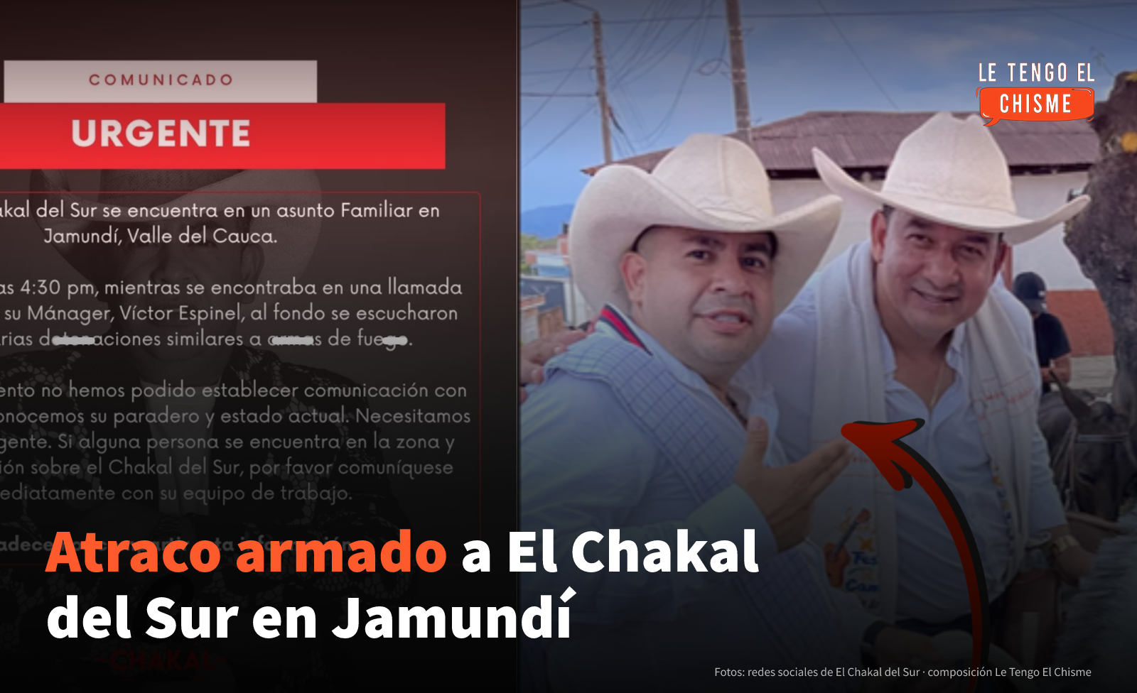 «Me cogieron y me apuntaron»: El Chakal del Sur cuenta cómo fue el atraco en Jamundí