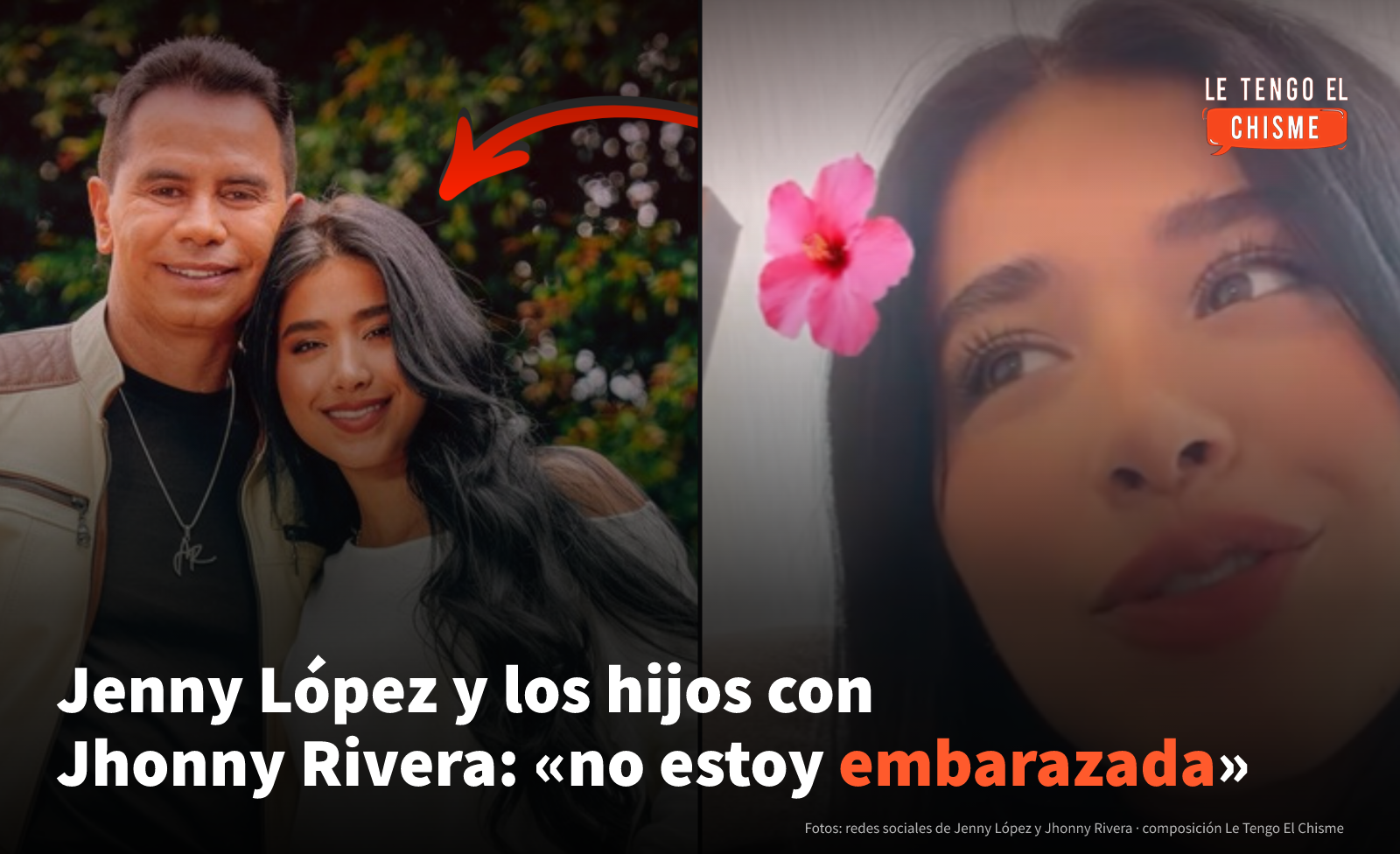 Jhonny Rivera y Jenny López juntos, y Jenny López respondiendo en Instagram si está entre sus planes tener hijos