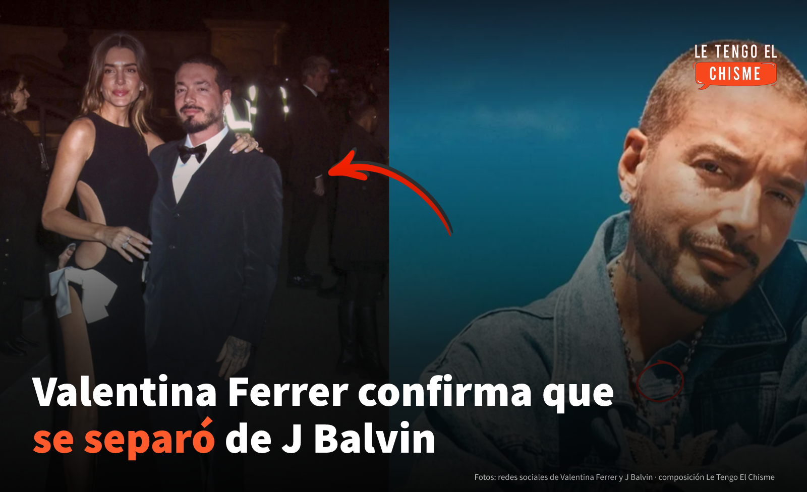 Valentina Ferrer y J Balvin juntos en un evento, y el cantante en primer plano