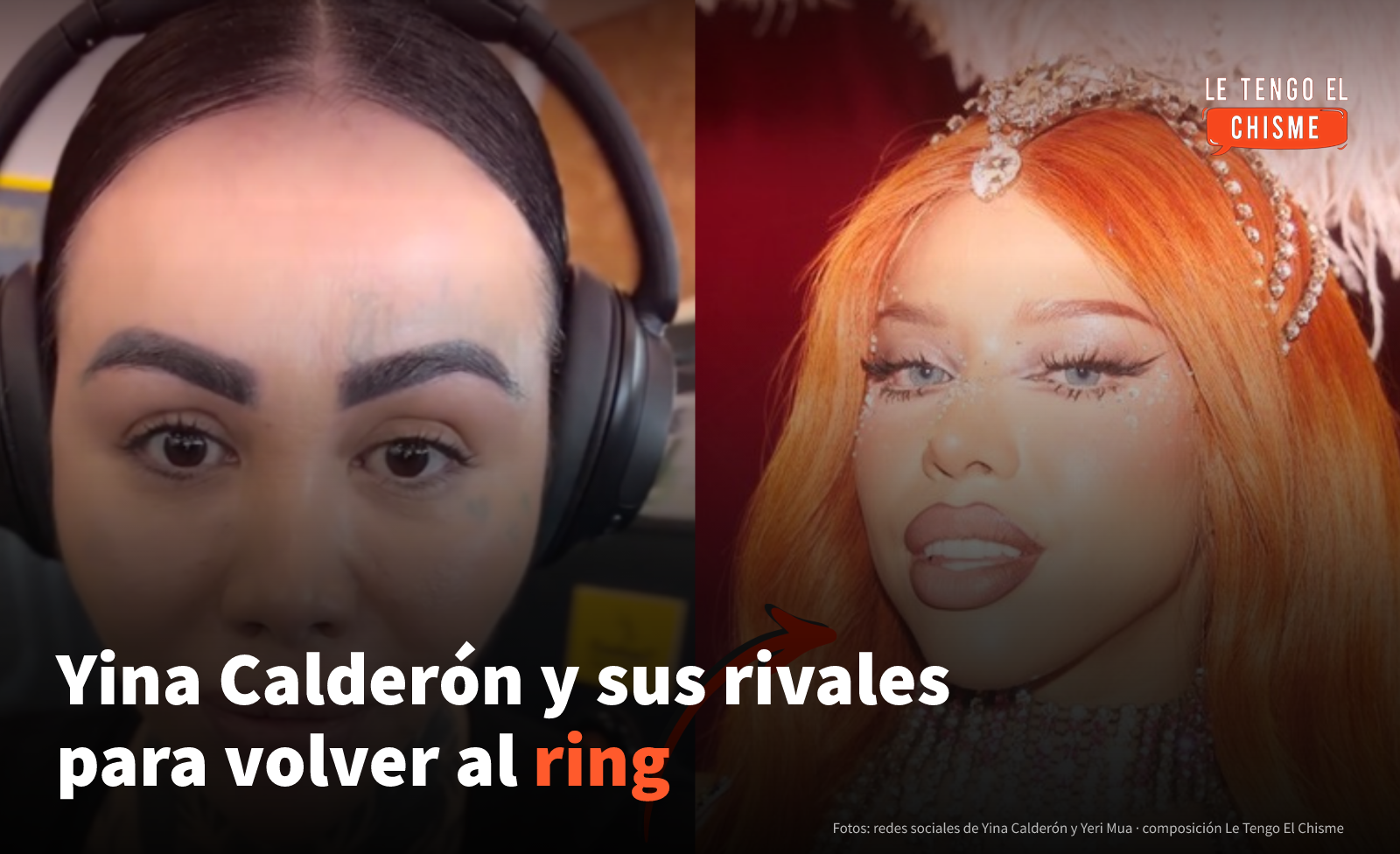 Yina Calderón y la influenciadora mexicana Yeri Mua, a quien mencionó como posible rival en Stream Fighters