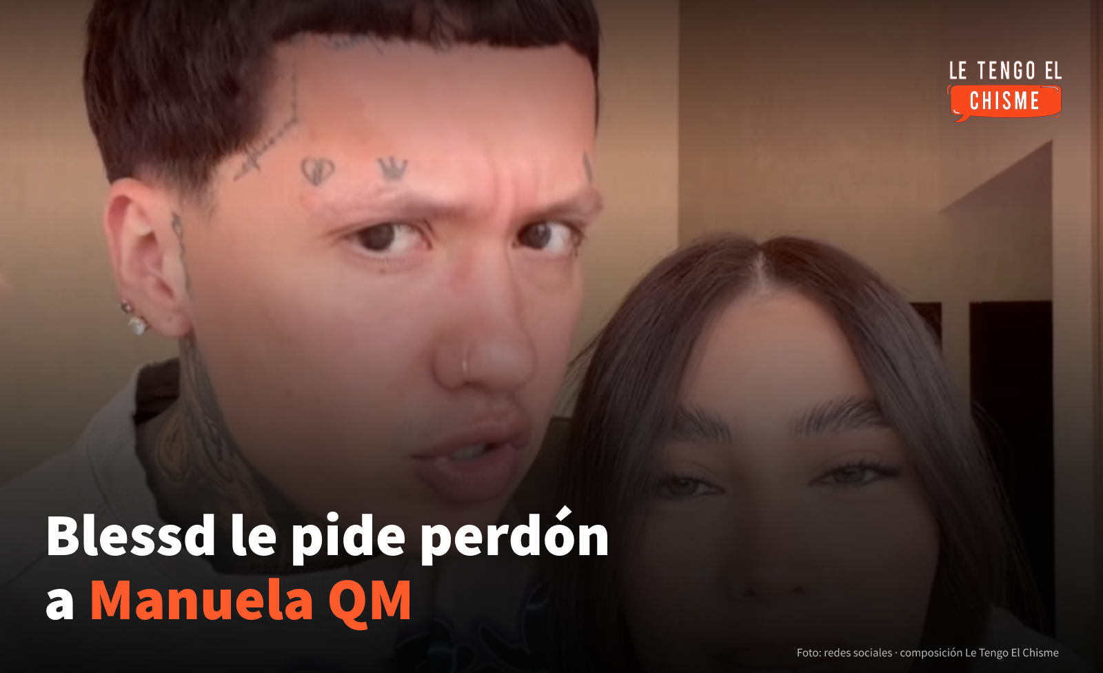 «Te pido perdón públicamente por todos mis errores»: el mensaje de Blessd a Manuela QM y su reaparición juntos