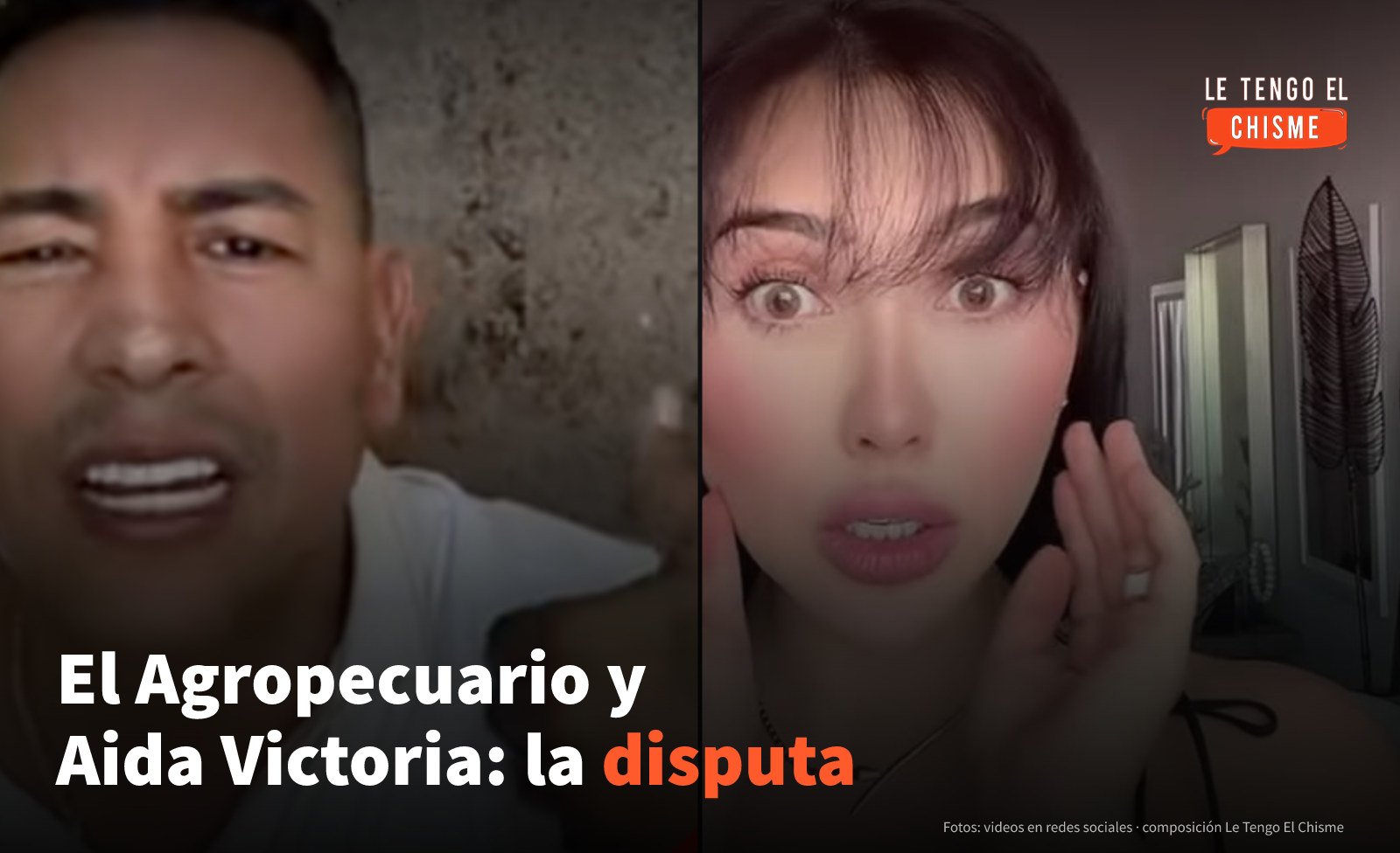 Juan David Tejada, El Agropecuario, y Aida Victoria Merlano en videos de redes sociales