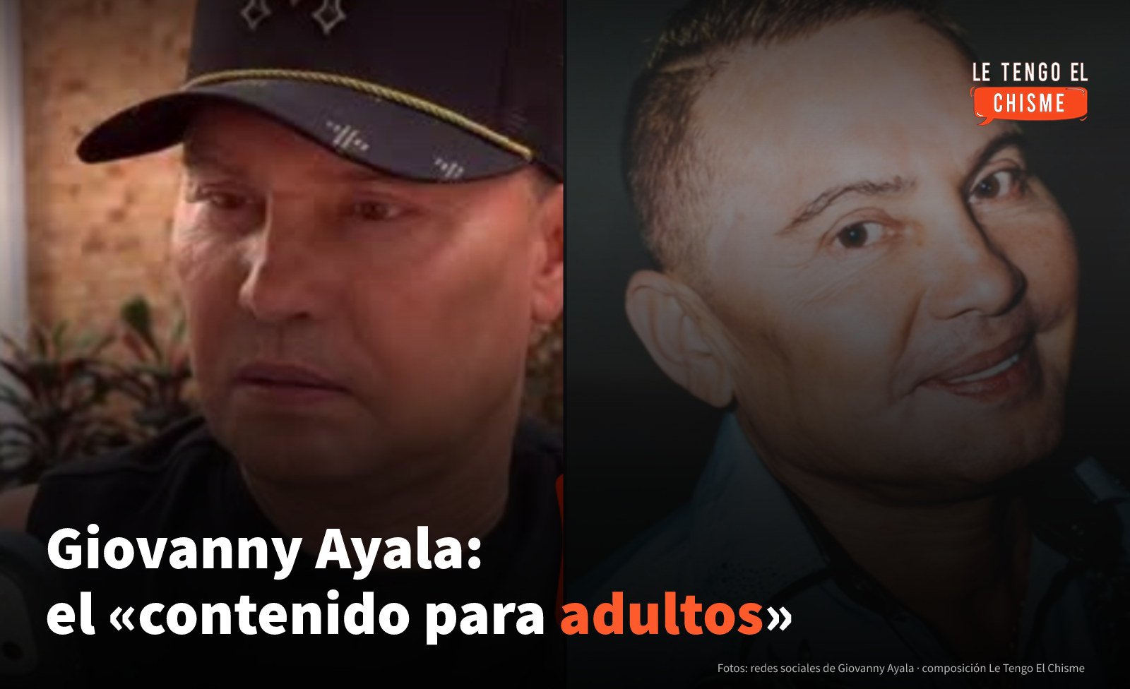 Giovanny Ayala en dos imágenes de sus redes sociales