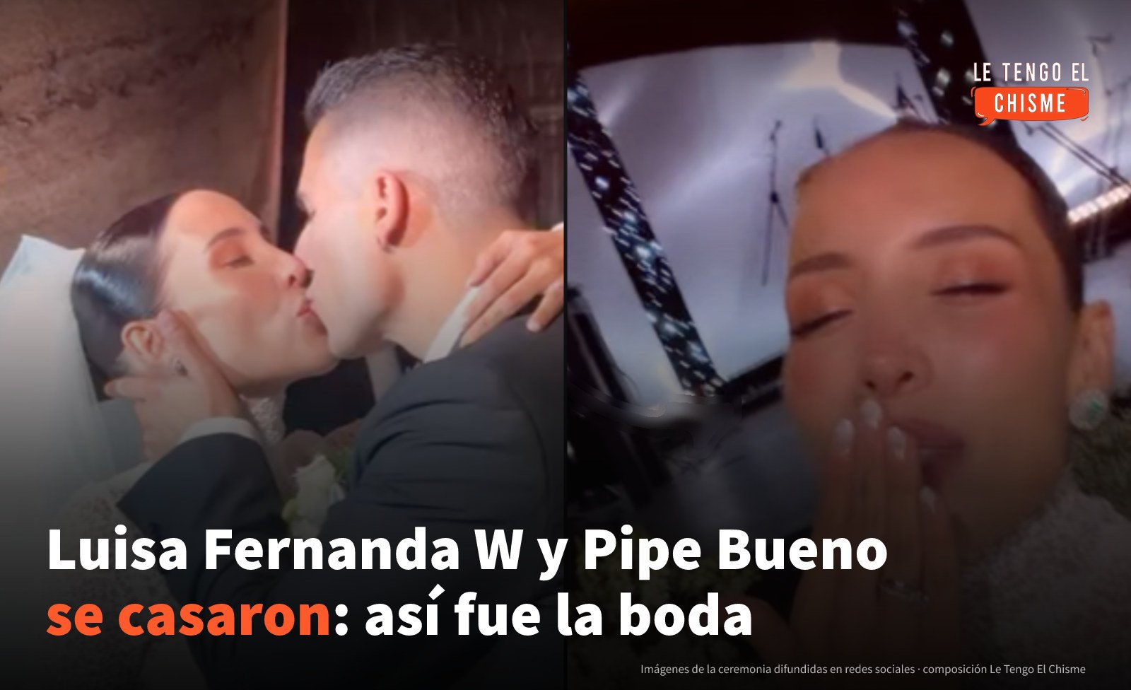 Luisa Fernanda W y Pipe Bueno se casaron en la Catedral de Sal: así fue la ceremonia, el vestido y los invitados