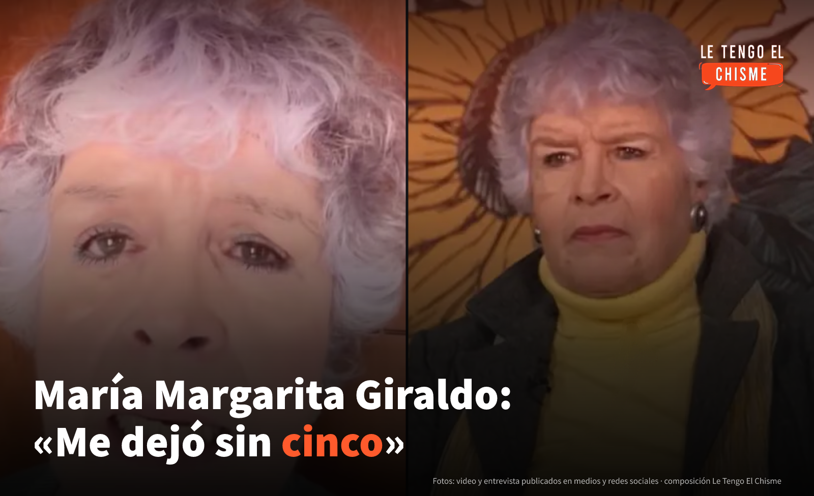 «Me dejó sin cinco»: María Margarita Giraldo contó que un exnovio brasileño se quedó con sus ahorros en dólares