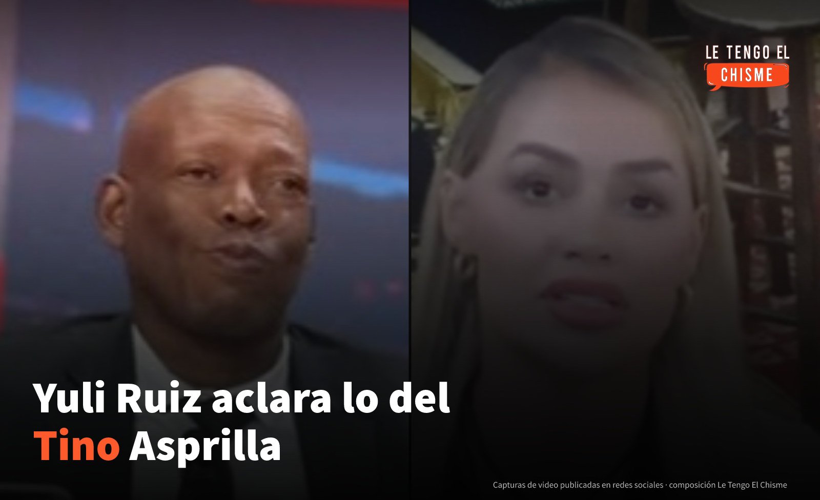 Faustino «Tino» Asprilla y Yuli Ruiz en capturas de video